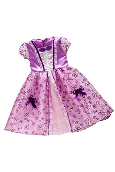 Mixbo Rochie de carnaval pentru fete cu sclipici roz, prințesă, funde și broș...