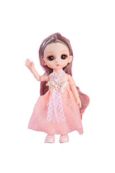 Mixbo Mini Doll, Mobile Body, Plastic/Silicone, 18 cm, Peach