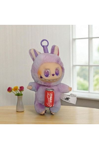 OEG Figurina de Plus, Labubu The Monsters, cu Coca Cola, Surprise Box, Oficial PopMart, Multicolor, 18cm