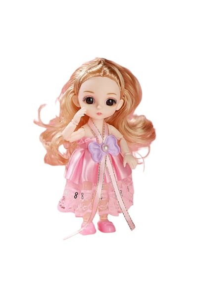 Mixbo Mini Doll Mixbo, Mobile Body, Plastic/Silicone, 18 cm, Pink
