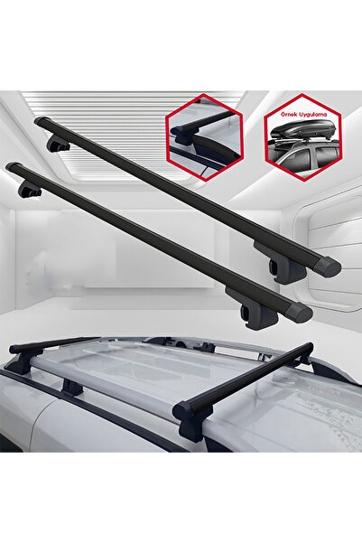 HasAkman Hyundai Starex Ara Atkı Bar Port Bagaj Çıtası Oluklu Taşıyıcı Siyah