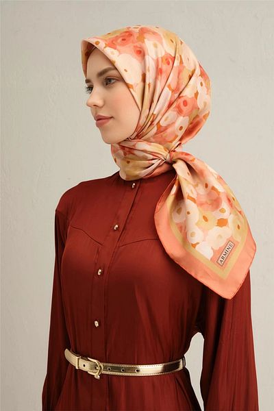 Armine Abstract Pattern Pure Silk Sura Scarf 9300 55