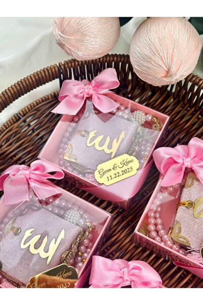 Deniz Elmasları Kişiye Özel Mini Kuran, Tesbih 20’li Hediye Seti – Söz, Nişan...