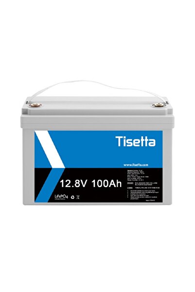 Tisetta 12V 100Ah LiFePO4 Lityum Akü, 1280Wh Kapasite