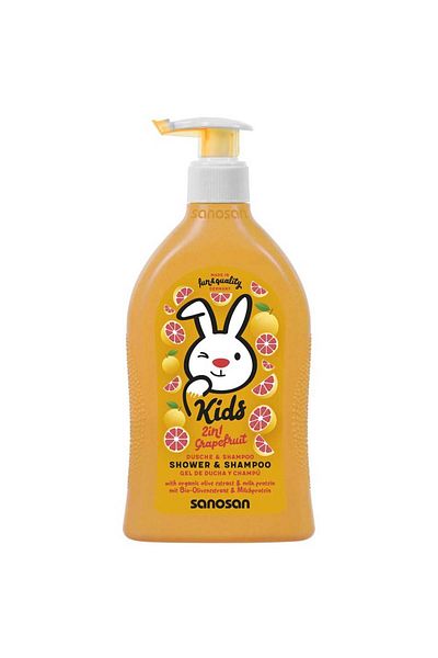 Sanosan Shower gel and shampoo, Grapefruit, 400 ml, Kids