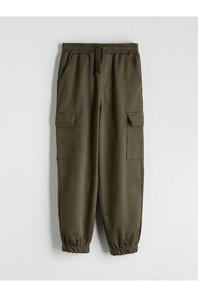 LC Waikiki Boys' Cargo Jogger Pants with Elastic Waist (W5)