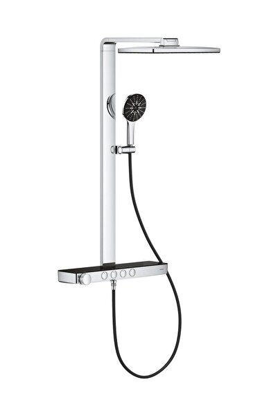 Grohe Rainshower Aqua Pure Duvara Monte Termostatik Bataryalı Duş Sistemi Siy...
