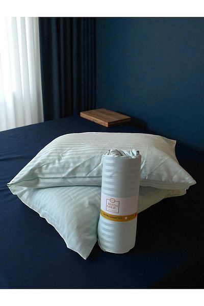 BESTİNA GOLD Cotton Satin Fitted Sheet Set