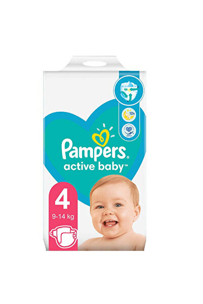 Pampers Scutece pentru bebelusi Active Baby, Marimea 4, 9-14 κιλά, 46 Bucati,