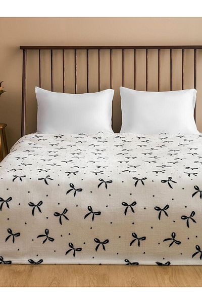 LC Waikiki Bow Patterned Double Blanket 200X220 cm (W5)
