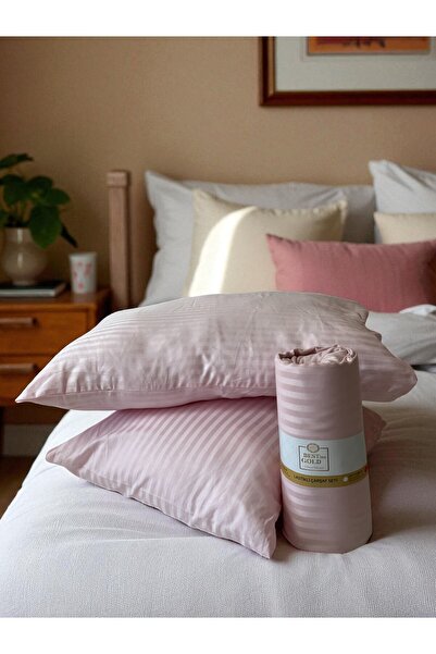 BESTİNA GOLD Cotton Satin Fitted Sheet Set