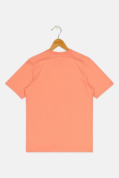 adidas Kids Boy Brand Logo Short Sleeve Outdoor T-shirt, Peach