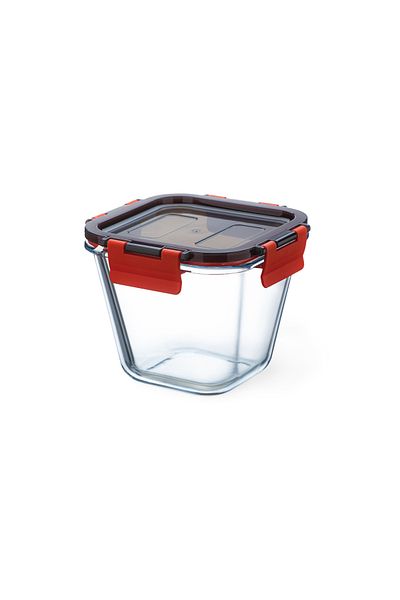 Simax Imax 0.90 Lt Square Deep Glass Storage Container – Clip-On, Heat Resistant, Oven Safe