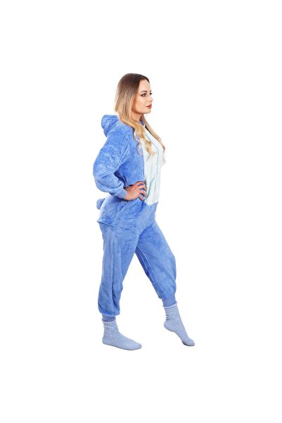 SERSIMO Pijama tip salopeta pentru adulti, model Stitch, marime M