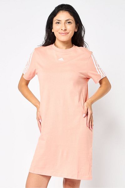 adidas Women Sportswear Fit Short Sleeve Outdoor Dress, Peach