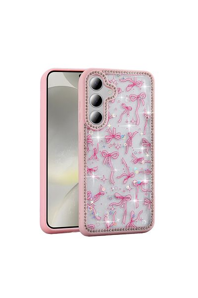 kılıffuarı Samsung Galaxy A55 Case Cover with Camera Protruding Edge Stone Glitter Sparkling Shock Absorbing Design