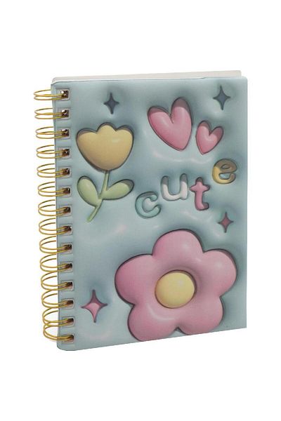 Roco Notebook - Flower with word "Cute"