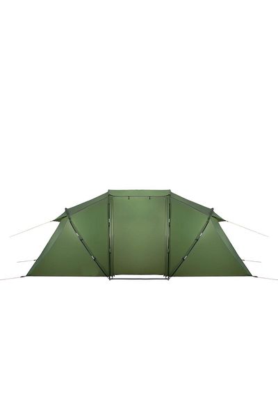 SERSIMO Cort camping, impemeabil, 2 camere + hol, 4 locuri, 460x200x245cm, verde