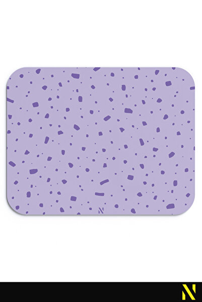 nilizma Purple Confetti Patterned Mouse Pad - 23 cm X 19 cm - Non-Slip Base Home and Office Use Mousepad