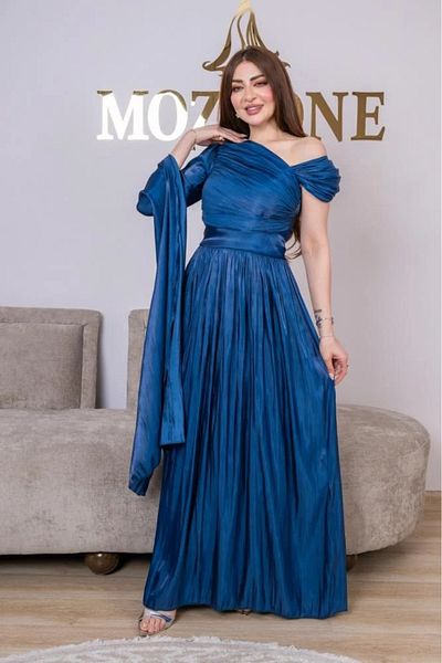 MEZON FASHION Soft crinkle evening dress