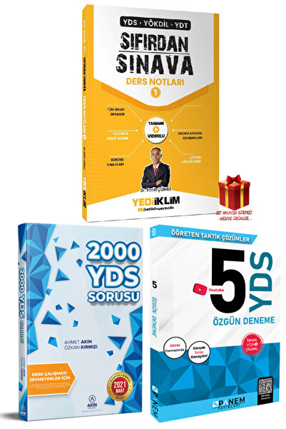 Yediiklim Yayınları Yediiklim YDS Yökdil YDT Sıfırdan Sınava 1+Akındil Ahmet ...