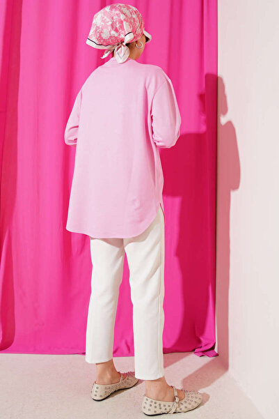 Smy moda Basic Bottom Seamless Solid Color Long Sleeve Tunic