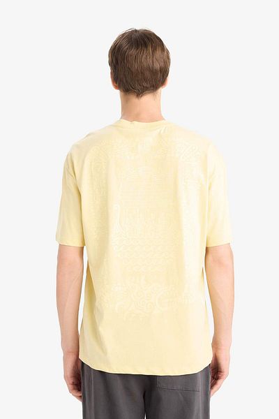 DeFacto Boxy Fit Crew Neck Back Printed Short Sleeve T-Shirt F8328Ax25Au