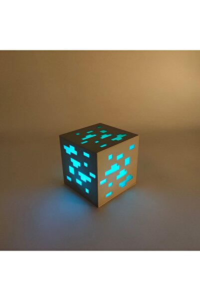 Vaiflagy Store Minecraft Maden Cevheri Masa Lambası Pilli Dekoratif Minecraft Lamba Gamer Dekorasyon