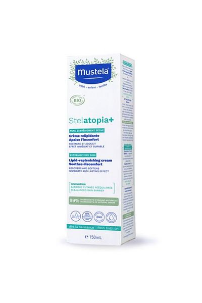 Mustela Stelatopia A Lipid-Replenishing Cream for Sensitive Skin, 150Ml