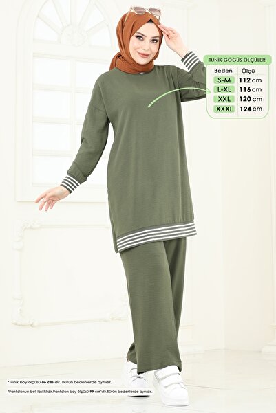 ModaMerve Garni Detay Aerobin Takım 2358MP806-MS Haki