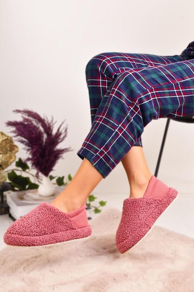 Peta Women's Towel Fabric Home Shoes with Elastic Back Home Boots Slippers
