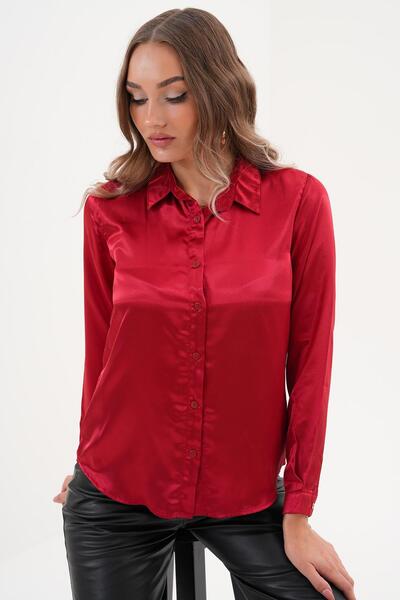 ŞİMAL Women's Satin Shirt 255123 -