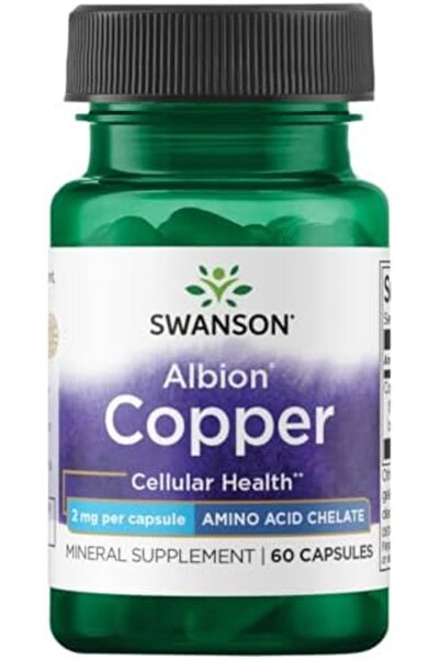 SWANSON Albion Chelated Copper 2 Milligrams 60 Capsules