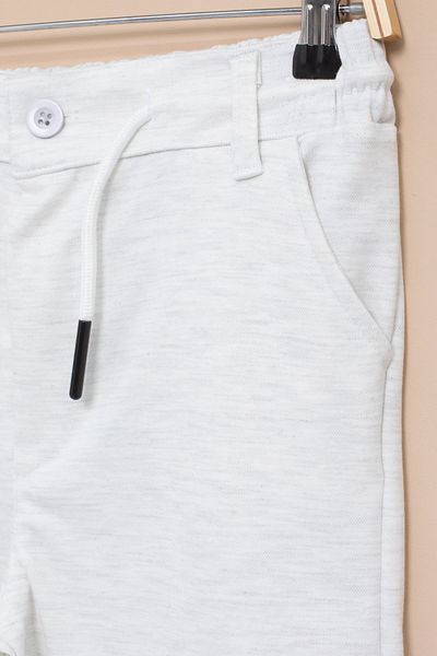 Cansın Mini Ανοιχτό γκρι αγόρι με ελαστική μέση Basic σορτς 21189