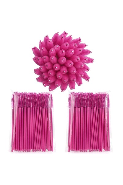 Choice1 100 قطعة من فرش الرموش الصناعية للاستخدام مرة واحدة من All Rose، فرش ماسكارا صغيرة الحجم، أمشاط للبيع بالجملة للعين