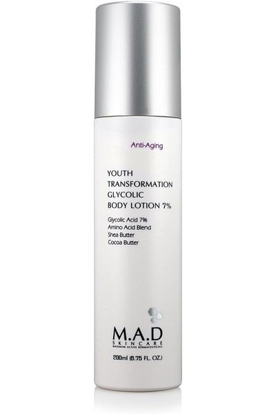 M.A.D SKINCARE MAXIMUM ACTIVE DERMACEUTICALS M.A.D Skincare Youth Transformation Glycolic Body Lotion 7% 200 ml.