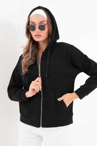 ŞİMAL Women's Hooded Zipper Closure Thessaloniki Jacket 255062 -