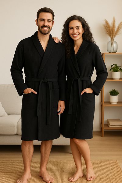 Calista home 100% Cotton Muslin Dressing Gown for Adults, Beach Wear, Bathrobe