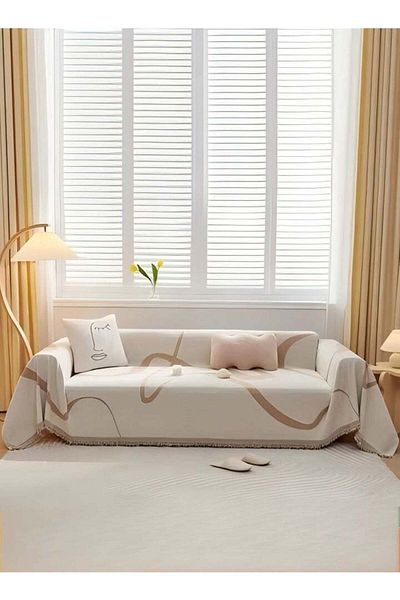 fun zone DUNISO Sofa Throw Blanket, Chenille tassels sofa blanket