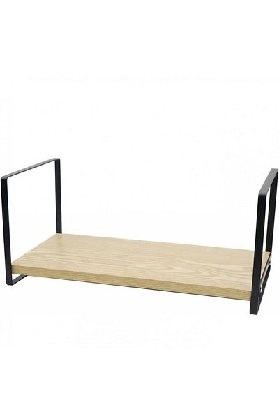 Lacusmall Raft de birou multifuncțional, MDF/metal, /negru, 39,9 x 19,8 x 18 cm