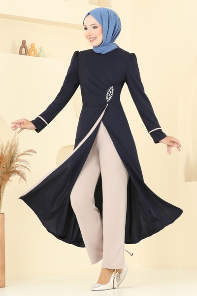 ModaMerve Stone Detailed Slit Suit Asm2816-Ms Laci&Vizyon