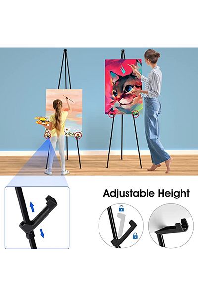 KidLe Folding Display Frame for Drawing Board, Tripod Art Poster Frame