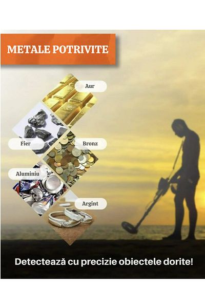 N2L Store Detector de metale N2L Store®, profesional, pentru aur, argint, sub apa sau pe uscat