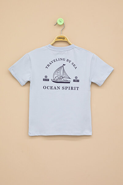 Cansın Mini Μπλουζάκι με μπλε αρκουδάκι με τσέπες για αγοράκι 20934