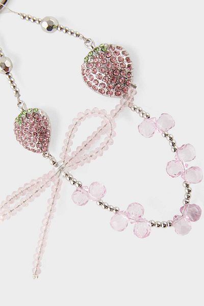 DeFacto Women's Pink Strawberry Charm Keychain F6958Axns