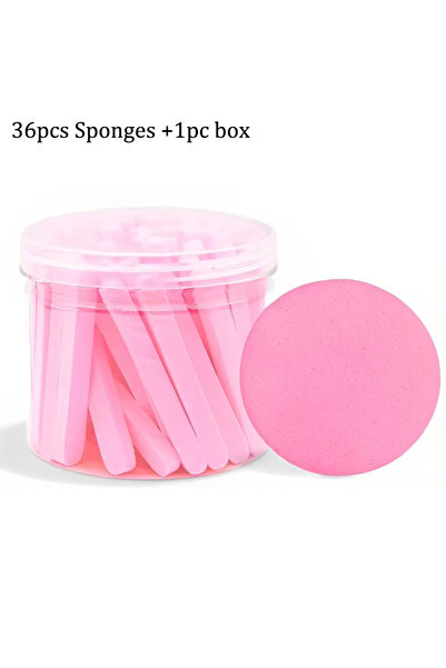 Choice4 إسفنجة تنظيف الوجه الوردية المضغوطة مع صندوق تخزين لإزالة المكياج للوجه المستدير