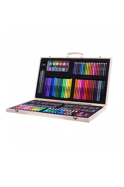 KidLe 176 Pcs Art Supplies Drawing Painting Art Kit with Clipboard and Coloring Papers Gifts