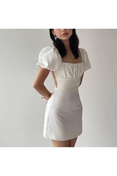 Modazeyosh Sırt Dekolteli Mini Kadın Elbise