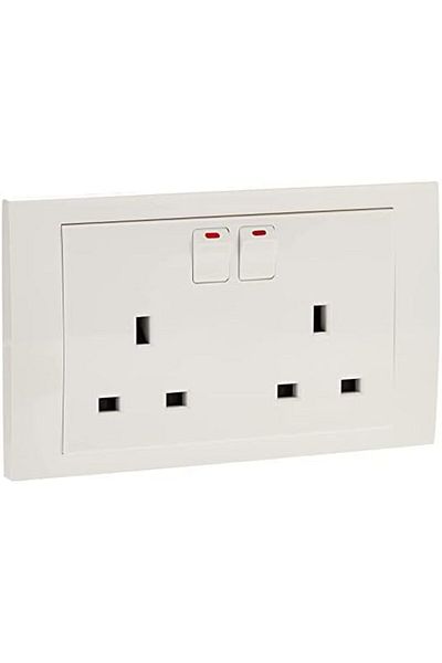 Schneider Electric Vivace, 2 Gang, Socket, 13A 250V, White, KB25