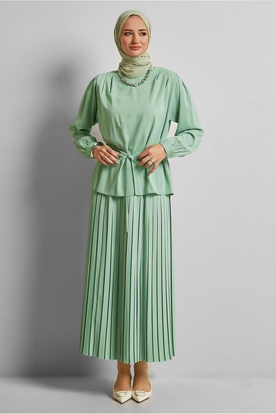Alvina Lace Detail Skirt Suit 45756